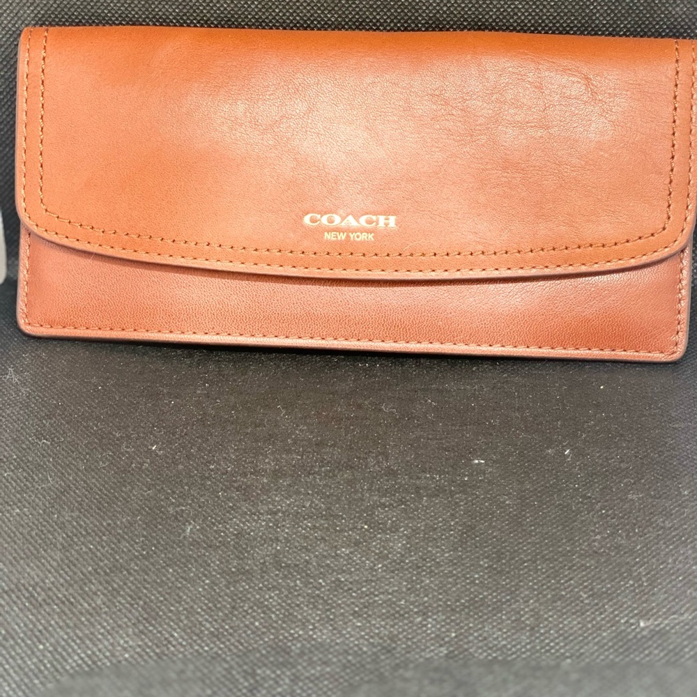 Coach thin wallet gently used